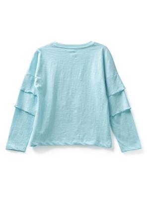 blue cotton jersey regular tee - 17422315 - Standard Image - 2