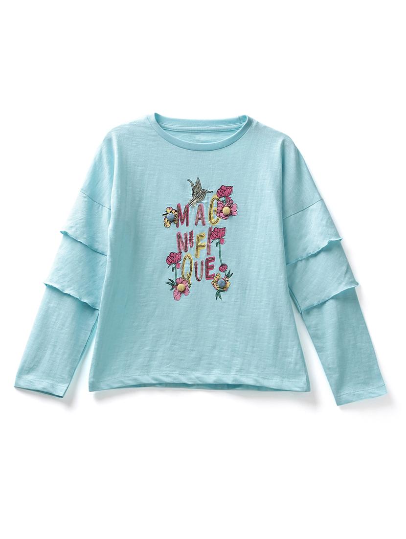 blue cotton jersey regular tee - 17422315 - Zoom Image - 1
