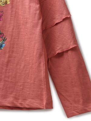 pink cotton jersey regular tee - 17422316 - Standard Image - 3