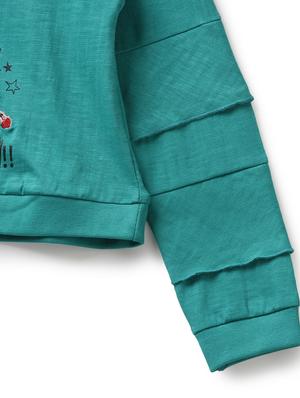 green cotton jersey regular tee - 17422317 - Standard Image - 3