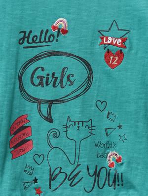 green cotton jersey regular tee - 17422317 - Standard Image - 4