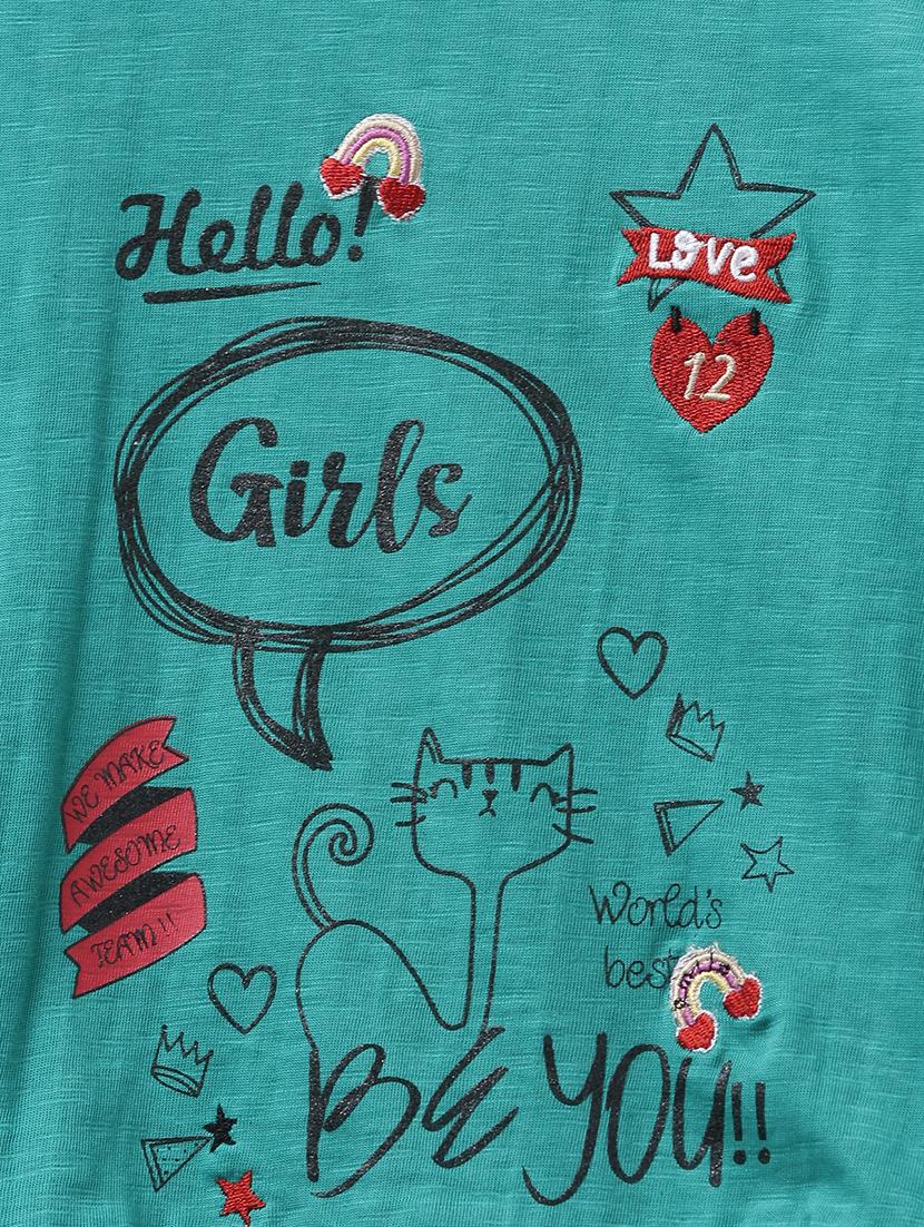 green cotton jersey regular tee - 17422317 - Zoom Image - 4
