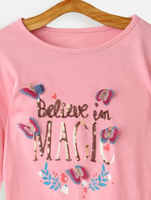 pink cotton jersey regular tee - 17422319 - Standard Image - 3