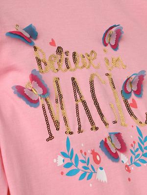 pink cotton jersey regular tee - 17422319 - Standard Image - 4