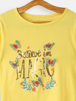 yellow cotton jersey regular tee - 17422320 - Standard Image - 3