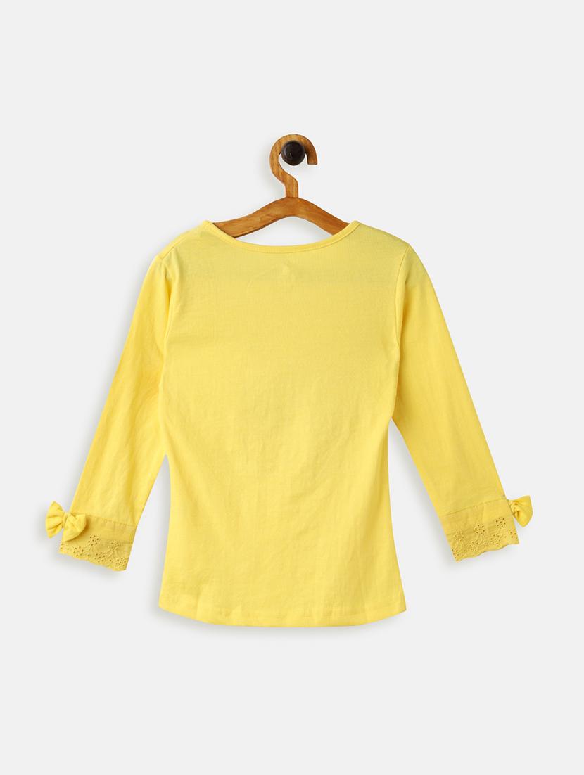 yellow cotton jersey regular tee - 17422320 - Zoom Image - 2