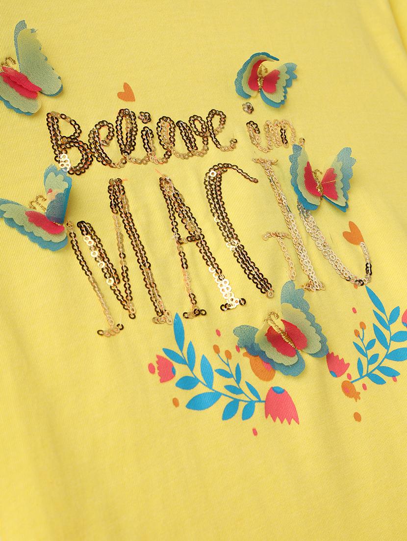 yellow cotton jersey regular tee - 17422320 - Zoom Image - 4