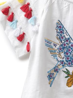 white cotton jersey regular tee - 17422323 - Standard Image - 3