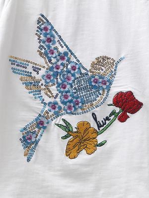 white cotton jersey regular tee - 17422323 - Standard Image - 4