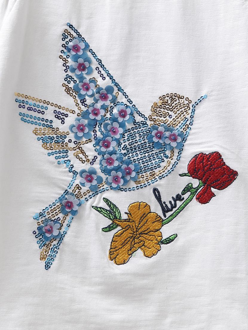 white cotton jersey regular tee - 17422323 - Zoom Image - 4