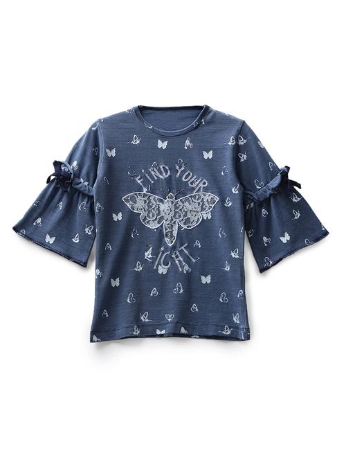 blue cotton jersey regular tee - 17422325 - Standard Image - 1
