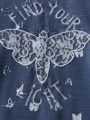 blue cotton jersey regular tee - 17422325 - Standard Image - 4