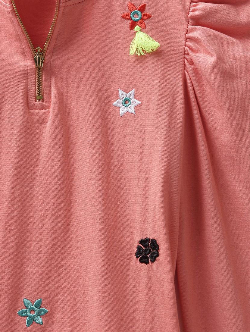 pink cotton jersey regular tee - 17422326 - Zoom Image - 4