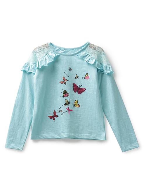 blue cotton jersey regular tee - 17422328 - Standard Image - 1