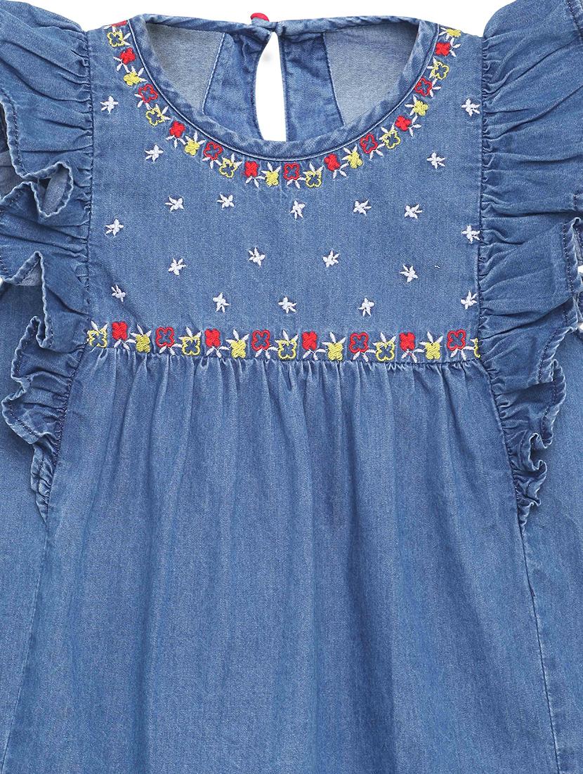 blue cotton regular top - 17422344 - Zoom Image - 3