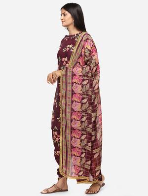 floral unstitched suit - 17422392 - Standard Image - 2