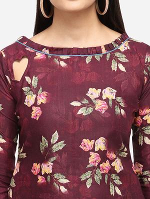 floral unstitched suit - 17422392 - Standard Image - 4