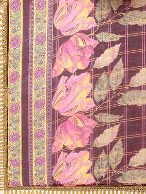 floral unstitched suit - 17422392 - Standard Image - 5