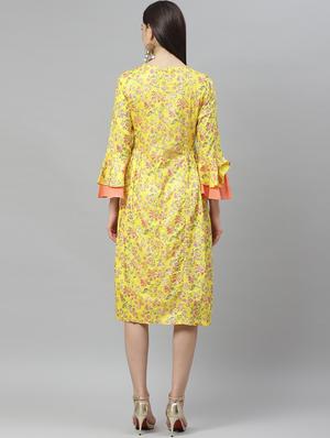 bell sleeves floral dress - 17422535 - Standard Image - 3
