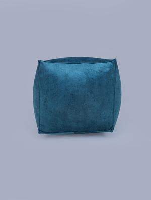 beautiful bloom solid print velvet pouf - 17422540 - Standard Image - 2