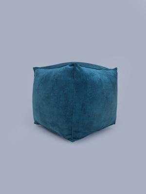 beautiful bloom solid print velvet pouf - 17422540 - Standard Image - 3