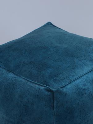 beautiful bloom solid print velvet pouf - 17422540 - Standard Image - 5