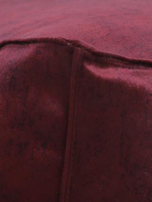 beautiful solid print velvet pouf - 17422552 - Standard Image - 5