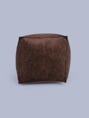 beautiful textured print velvet pouf - 17422554 - Standard Image - 2