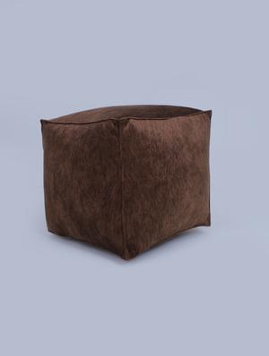 beautiful textured print velvet pouf - 17422554 - Standard Image - 3