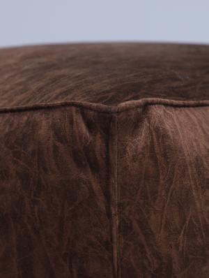 beautiful textured print velvet pouf - 17422554 - Standard Image - 5