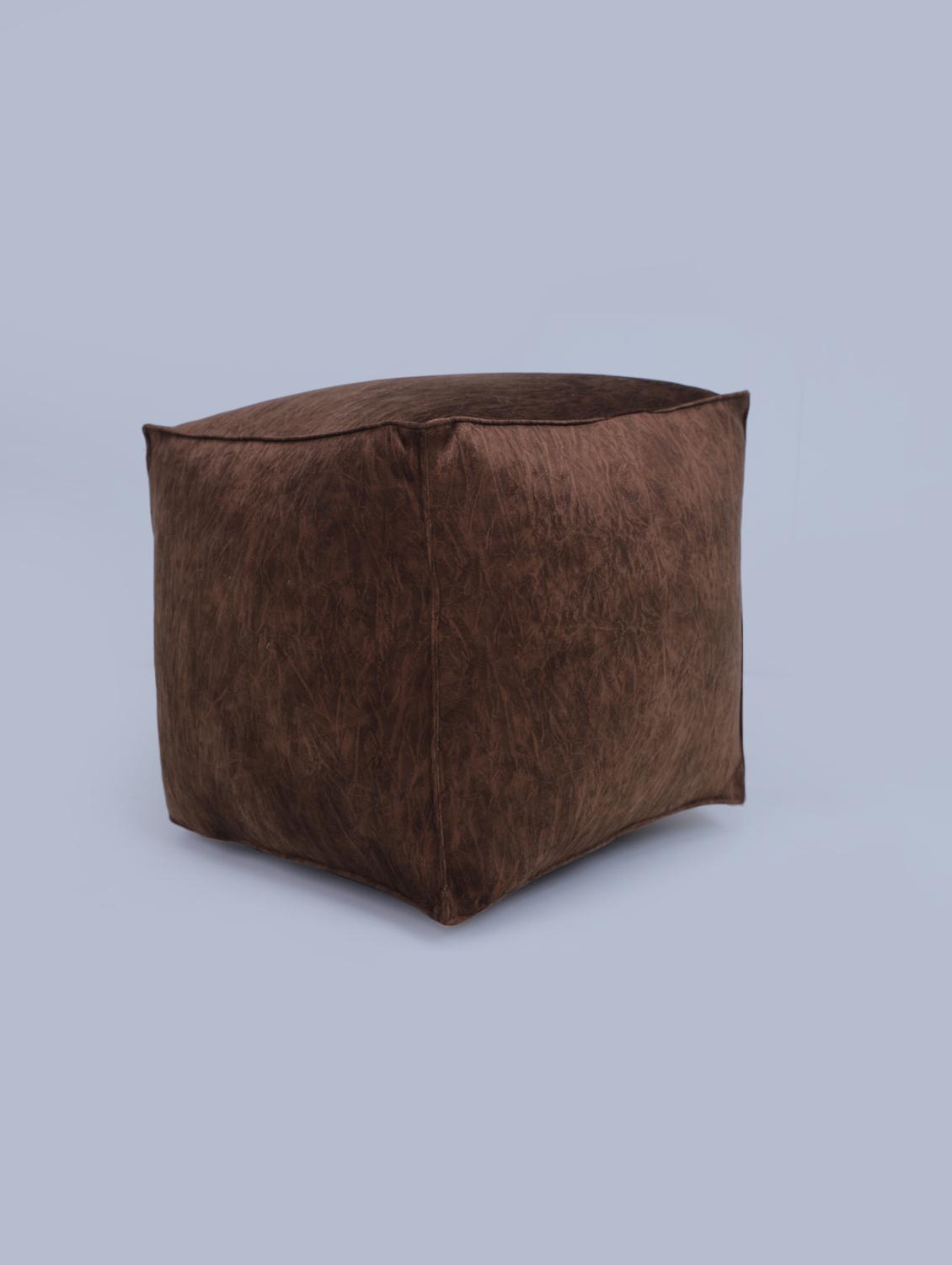 beautiful textured print velvet pouf - 17422554 - Zoom Image - 3