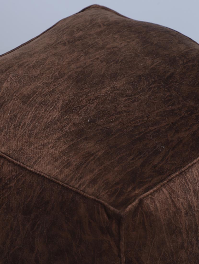 beautiful textured print velvet pouf - 17422554 - Zoom Image - 4