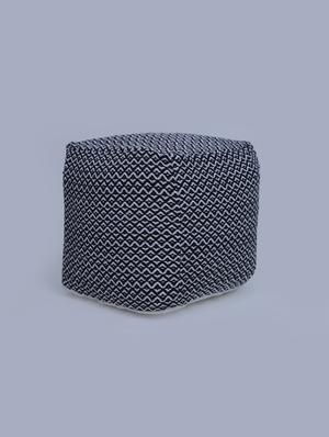 beautiful chevron cotton pouf - 17422568 - Standard Image - 3