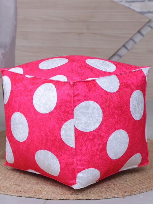 beautiful large polka dot printed pouf - 17422579 - Standard Image - 1