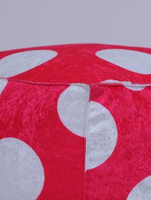 beautiful large polka dot printed pouf - 17422579 - Standard Image - 4