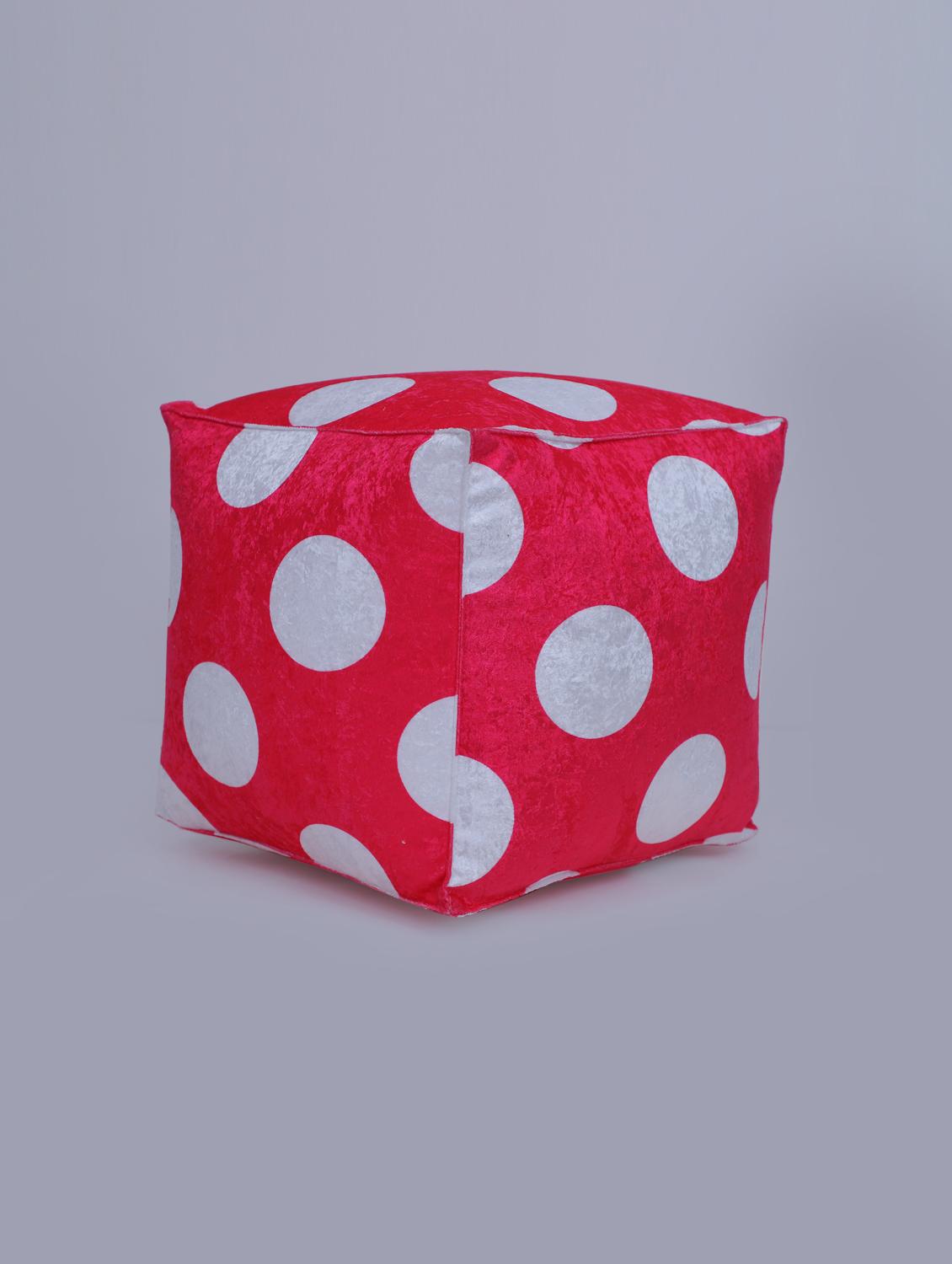 beautiful large polka dot printed pouf - 17422579 - Zoom Image - 3