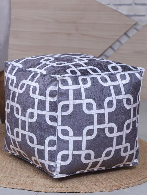 beautiful link printed pouf - 17422582 - Standard Image - 1