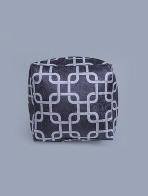 beautiful link printed pouf - 17422582 - Standard Image - 2