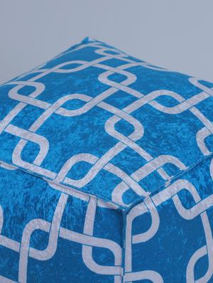 beautiful link printed pouf - 17422583 - Standard Image - 4