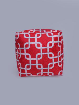 beautiful link printed pouf - 17422585 - Standard Image - 2