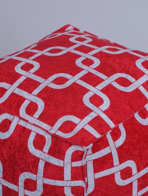 beautiful link printed pouf - 17422585 - Standard Image - 4