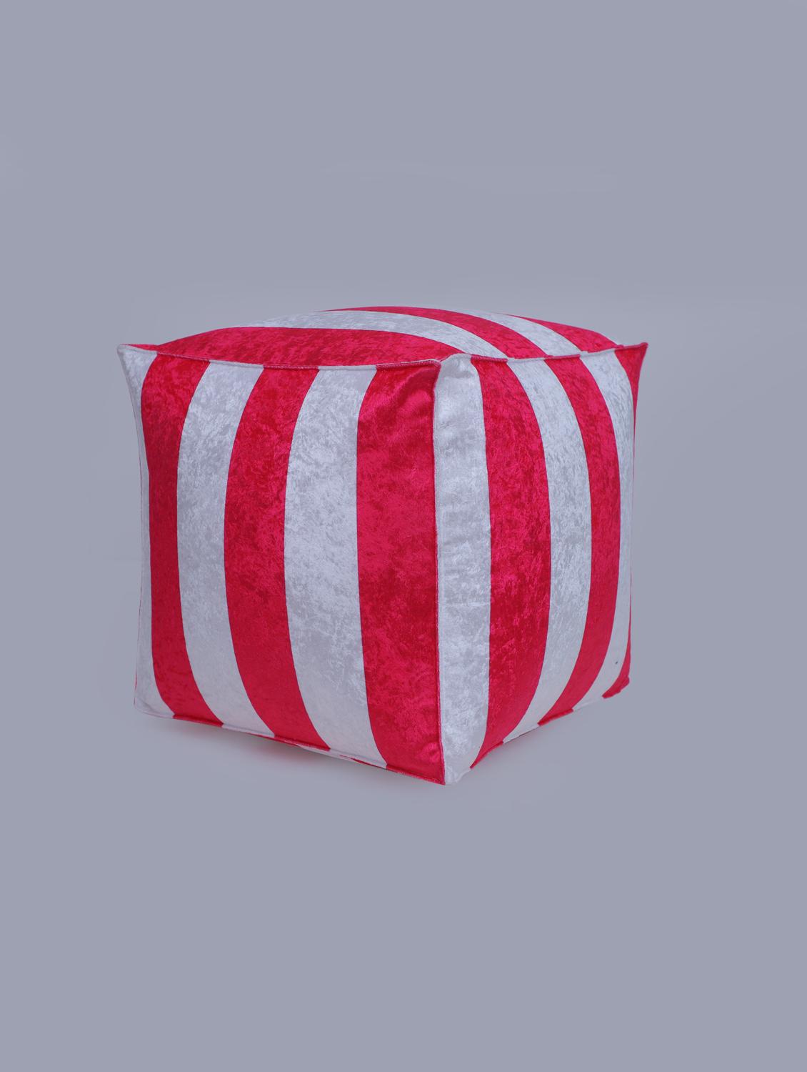 beautiful vertical stripe printed pouf - 17422589 - Zoom Image - 3