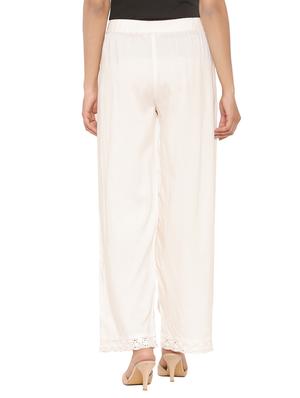 mid rise solid palazzo - 17422818 - Standard Image - 3