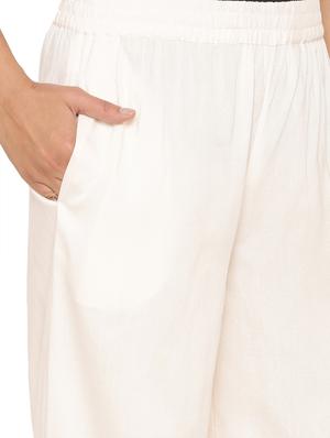 mid rise solid palazzo - 17422818 - Standard Image - 5