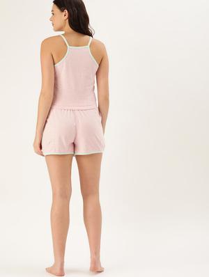 pink cotton blend shorts set nightwear - 17422837 - Standard Image - 3