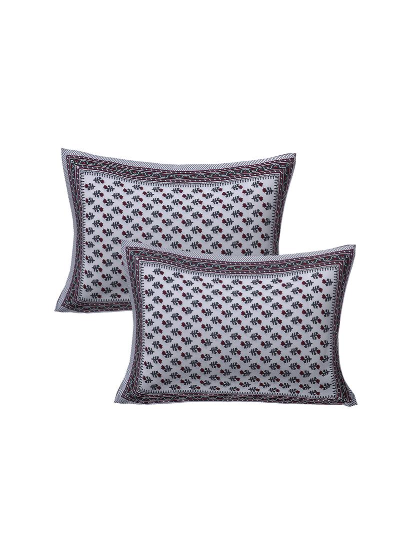 cotton super king size bedsheet with 2 pillow covers - 17422958 - Zoom Image - 2