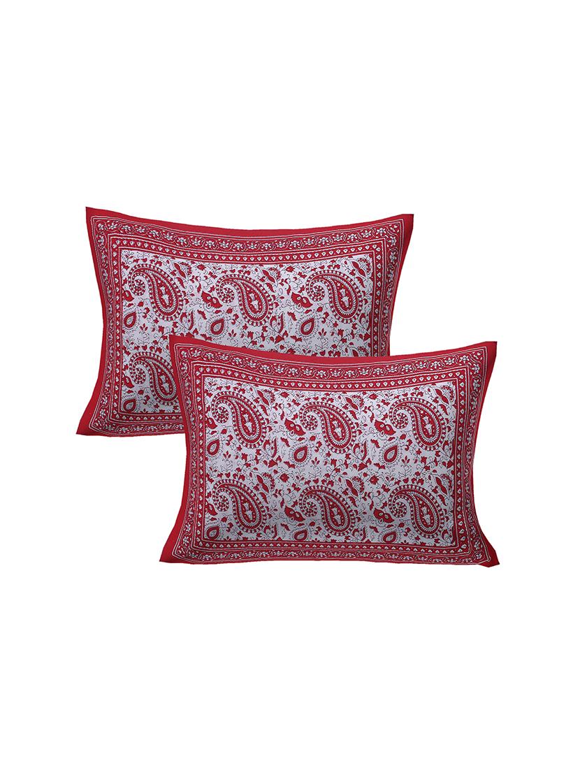 cotton super king size bedsheet with 2 pillow covers - 17422959 - Zoom Image - 2