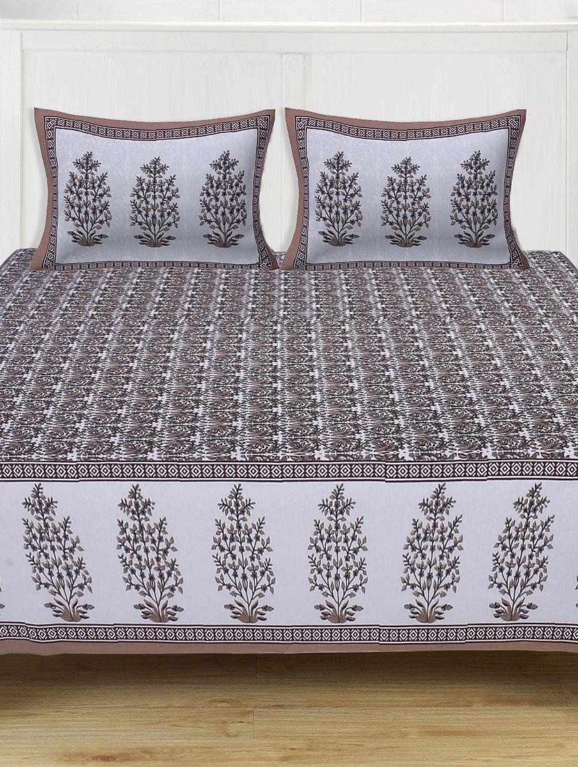 cotton super king size bedsheet with 2 pillow covers - 17422963 - Zoom Image - 1