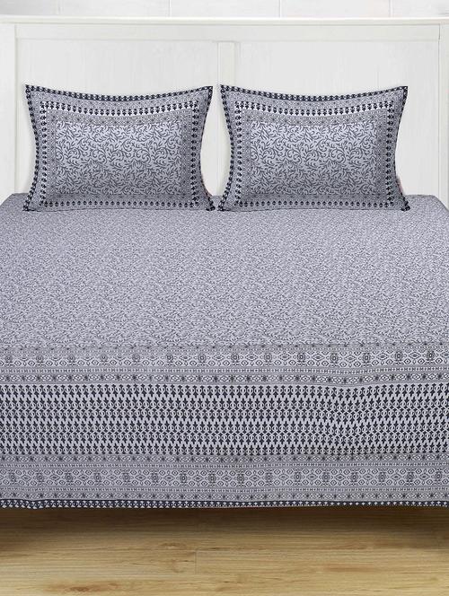 cotton super king size bedsheet with 2 pillow covers - 17422964 - Standard Image - 1