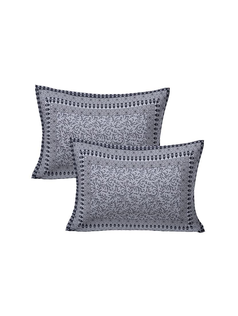 cotton super king size bedsheet with 2 pillow covers - 17422964 - Zoom Image - 2
